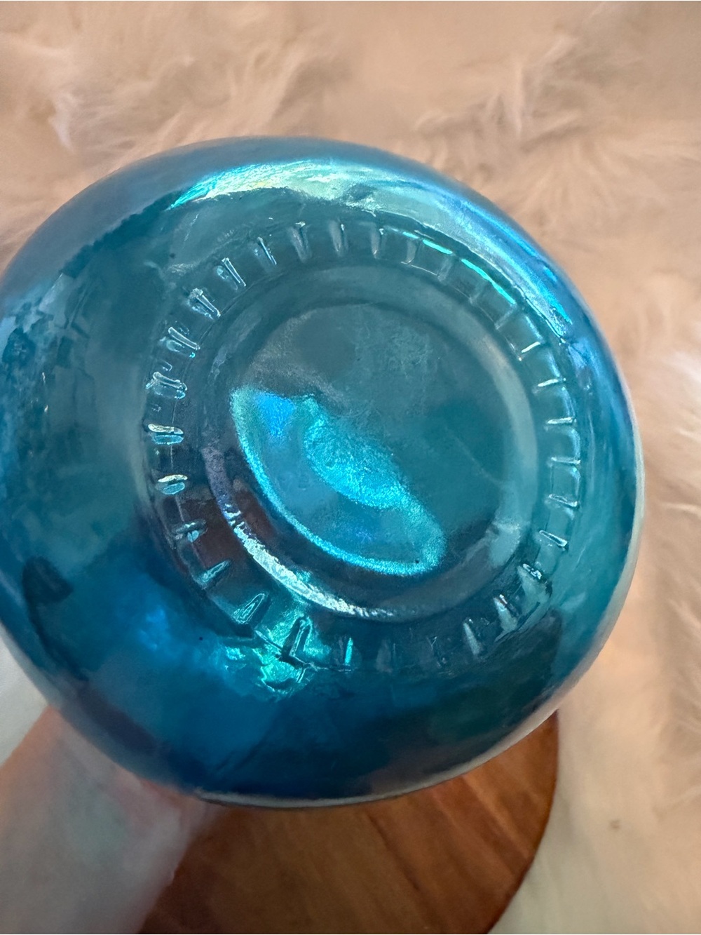 Handblown Blue Glass Decorative Vase - Home Accents - Picture 5 of 5